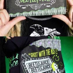 Beetlejuice Long Wallet & Tote Bag 14.6”x13” Tim Burton Halloween Nightmare Before Christmas 