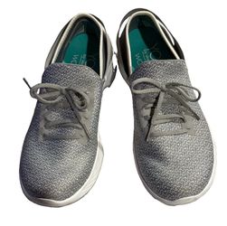 YOU by Sketchers knit Go Walk Gray Sz 8M Walking slip-on Sneaker Shoe