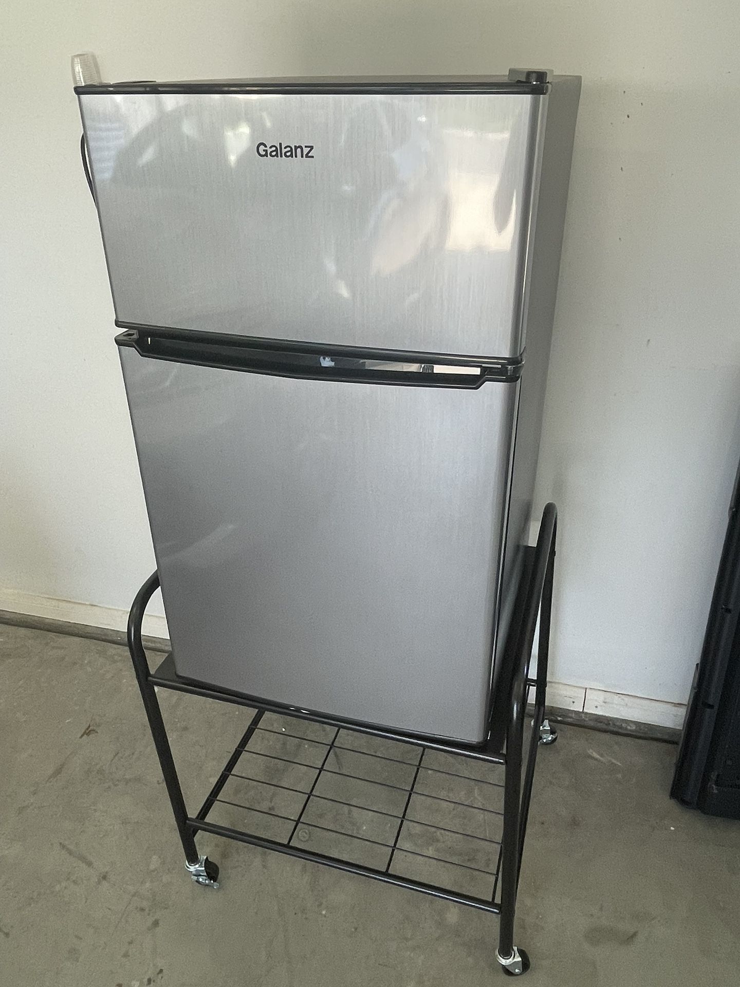 Mini Fridge With Fridge Cart Included 