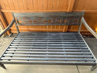 Twin Antique Gray Wood Indonesian Daybed Frame