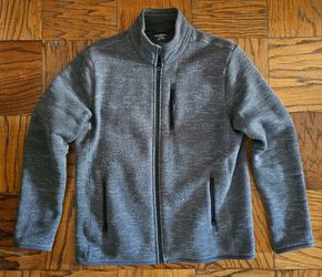 UNTUCKit Men's Medium Full Zip Fleece Jacket Gray