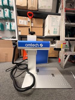 OMTech 20W fiber laser marking machine in good condition.
