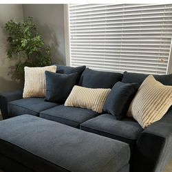 Parker Couch Blue- Moving Sale