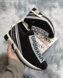 ALL SIZES/ Brand New Dolce & Gabbana Black Sneaker