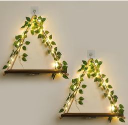 3 pack Floating Shelves for Wall,Hanging Shelves,Room Decor,Wall Decor,Boho Decor
Floating shelf. Includes Artificial Ivy & LED Lights. Cottage Core W