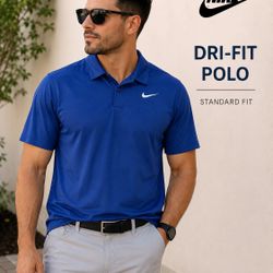 Nike Dri-FIT Men’s Large Blue Polo