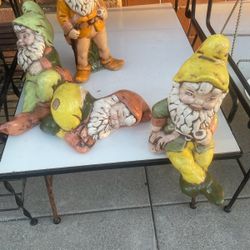Vintage Ceramic Garden Elves Gnomes  $10 Each