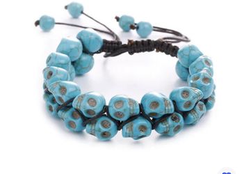 Skulls Turquoise Stones String Adjustable Brand New