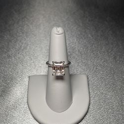 5CT Moissanite Engagement Wedding Ring 18K Gold Plated *Size 6*