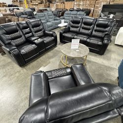 Premium Living Room Recliner 3pc Set (1/19)