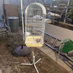 Bird cage with stand. $55 mint condition
