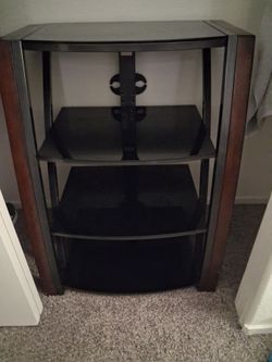 4 tier glass entertainment center