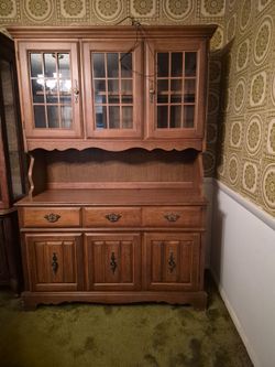 Vintage kitchen cabinet and hutch