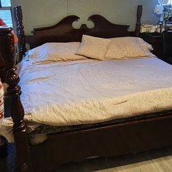 Cama King Con Colchones, King Bed With Matress 