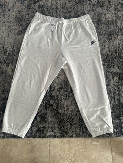 Nike Sportswear Club Fleece Mid Rise Plus Size Sweatpants White/Grey Heather 1X and 2X