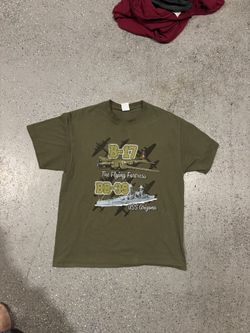 Men's Flying Fortress B-17 USS Arizona BB-39 Shirt, Military Green