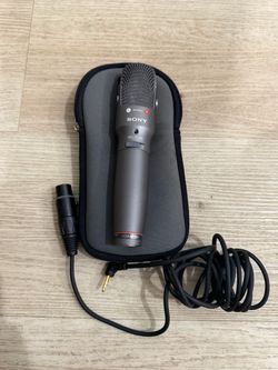 Vintage Sony Stereo 5-Prong Mic Microphone ECM-MS957 w Cable