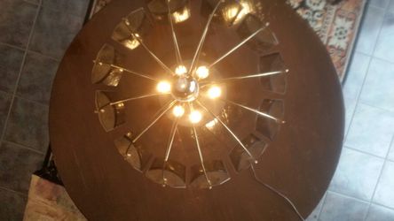 Smoky glass table lamp