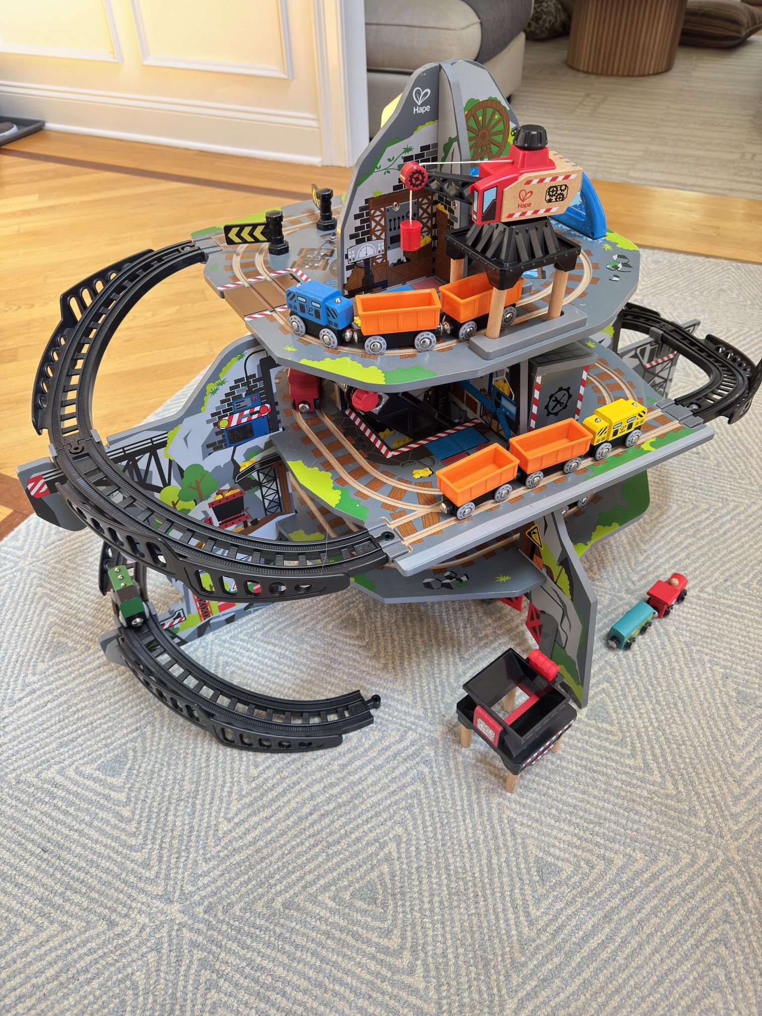 HAPE Mighty Mountain Mine Wood Train Set