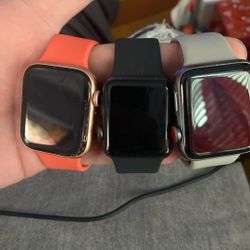 3 LOCKED Apple Watches + Extra Straps And Case 