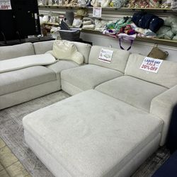 Andee Fabric Sectional Sofa with Ottoman