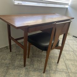 Mid Century Desk, Chair