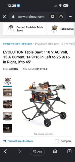 Evolution 10 table saw