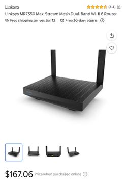 Linksys MR7350 Max-Stream Mesh WiFi 6 Router – Excellent Condition