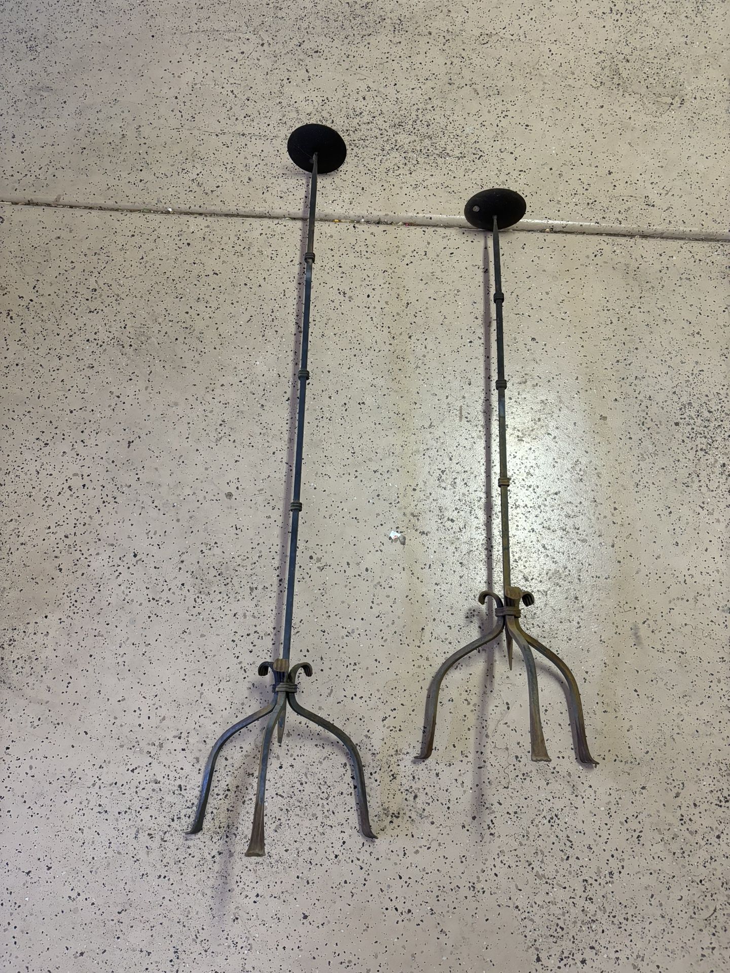 Antique Rustic Large Metal Candle Holder