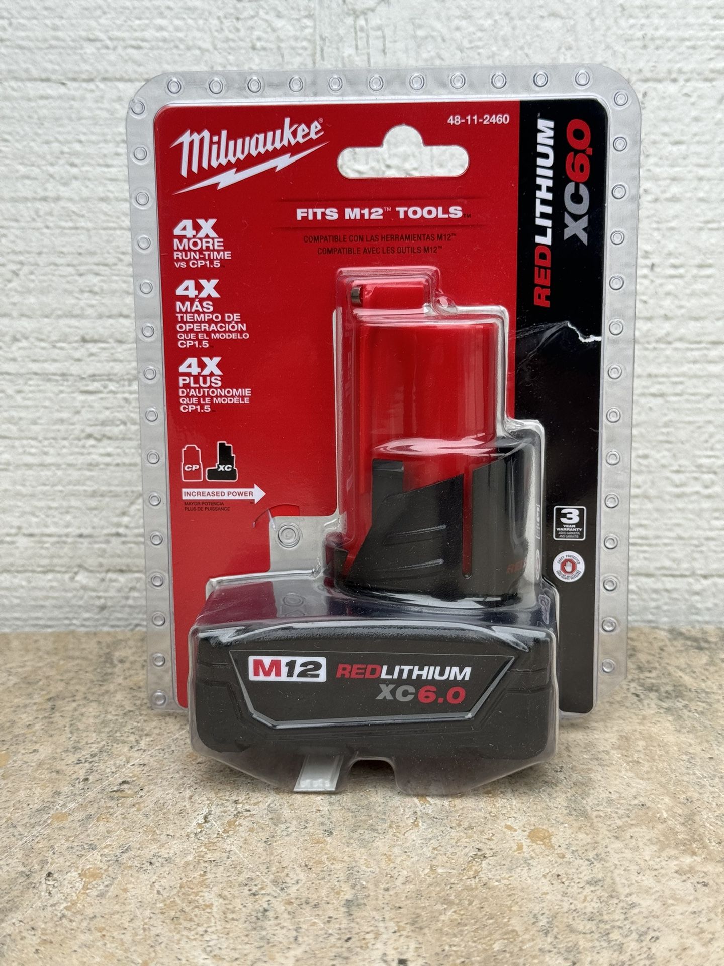 Brand New! Milwaukee Milwaukee M12 REDLITHIUM XC6.0 Extended Capacity Battery Pack. Available for purchase at The Thrift Shop Village in Hayward Calif