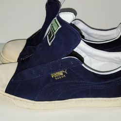 Shell Top Navy Blue Classic Suede Puma Size 11 Original 