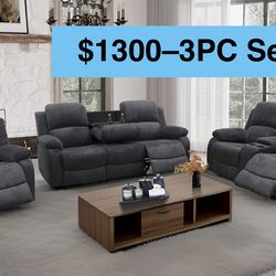 💥FREE DELIVERY💥Brand New  3PC Reclining Sofa Loveseat Chair Set