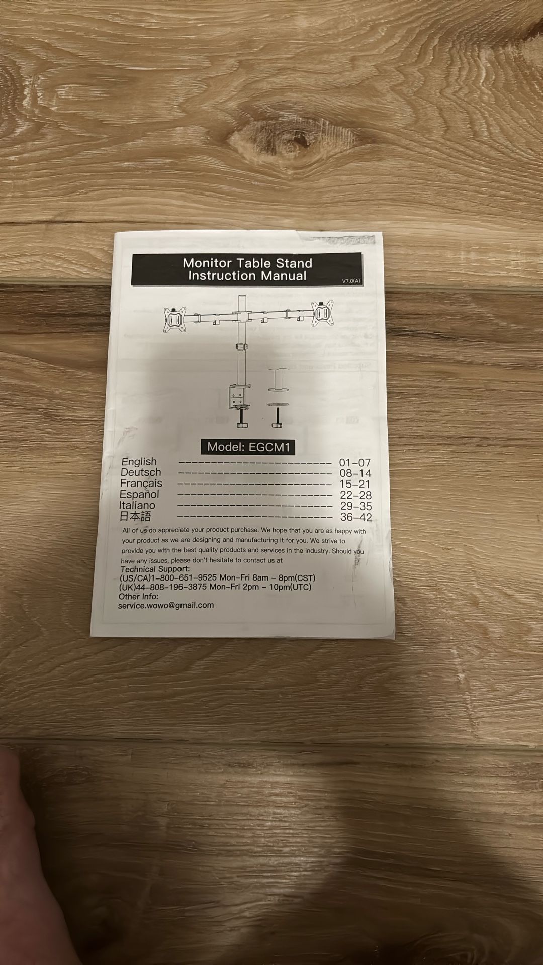 Dual Monitor Table Stand