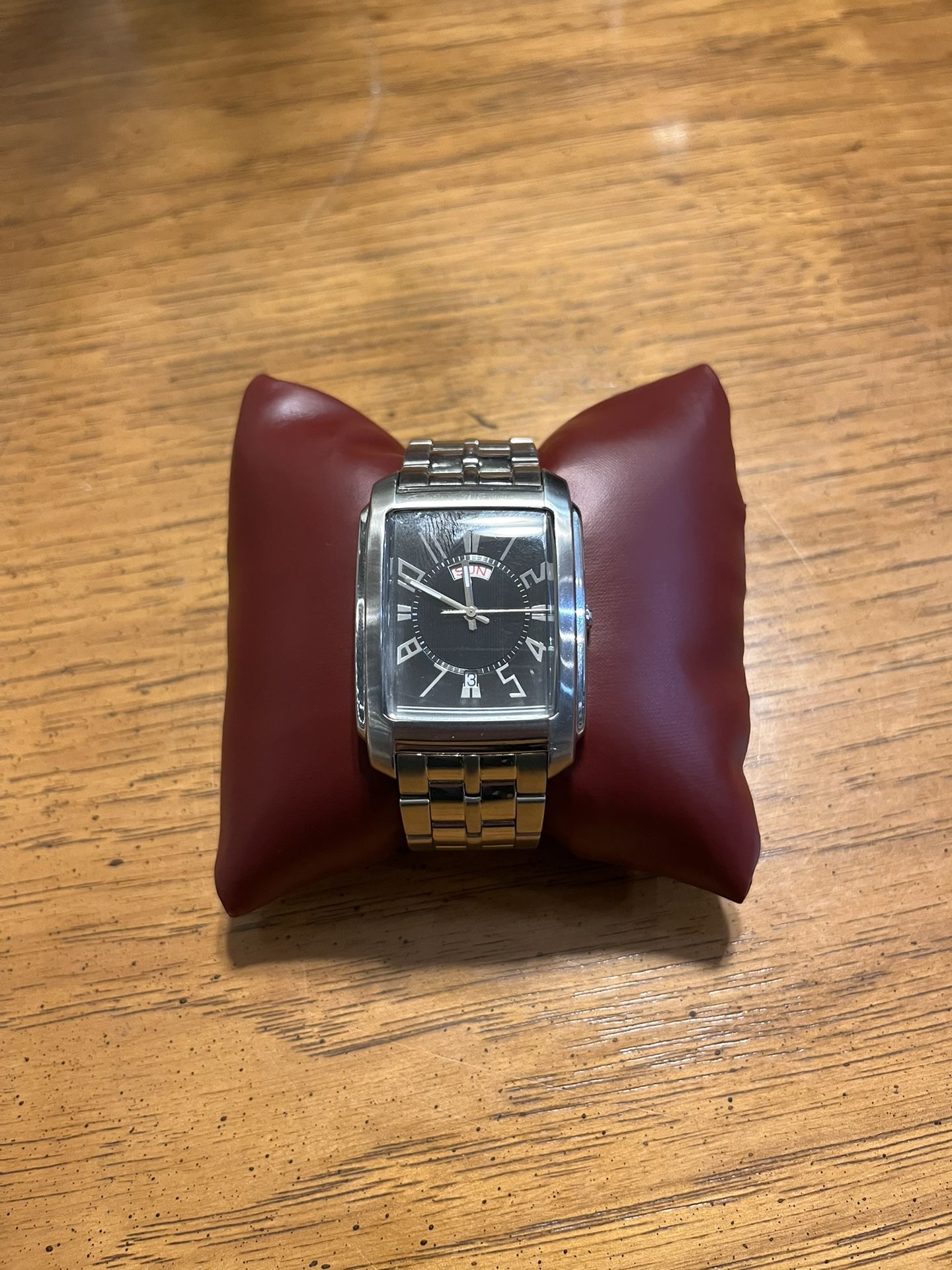 ⏱️ Kenneth Cole Reaction Rectangular Black Dial Stainless Steel Watch – Used Like New – $20