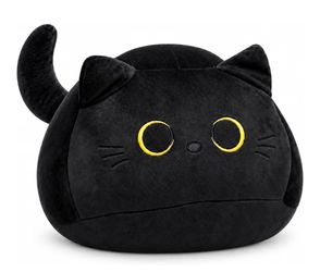 New 10” black cat with huge eyes stuffy stuffed animal