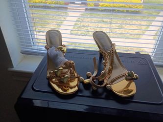 Cape robin gold heels size 9