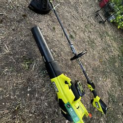 Ryobi 40v Whisper Trimmer/blower W/batt & Charger