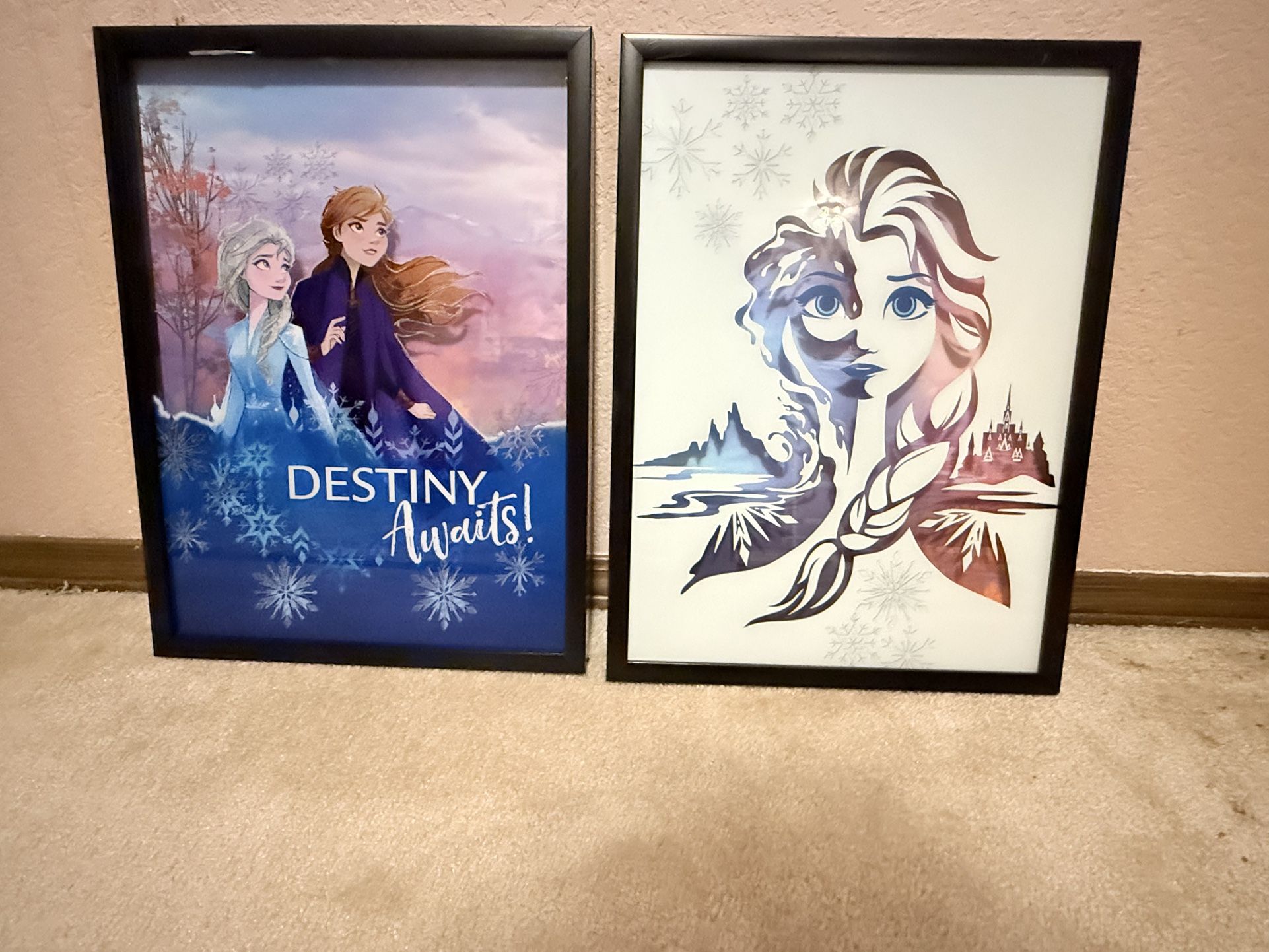 2 Frozen Disney Pictures Framed