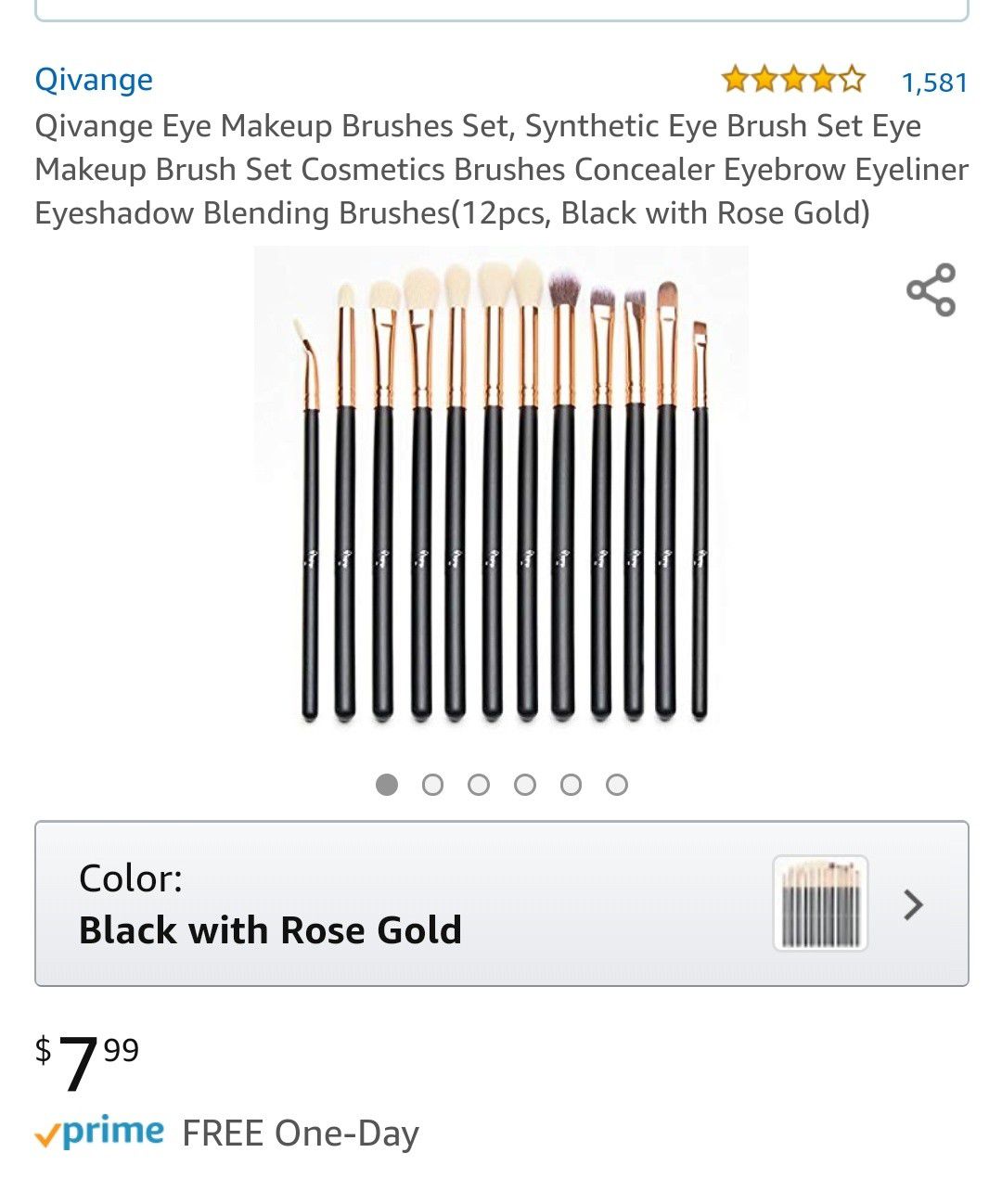 Eye makeup brush set