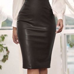 Shein Faux Leather Pencil Skirt