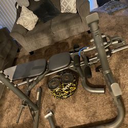 Weight Bench And Weights