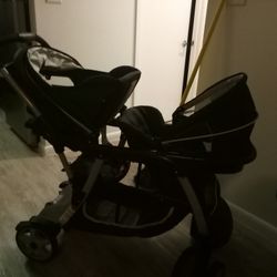 Double Baby Stroller With Car Seat