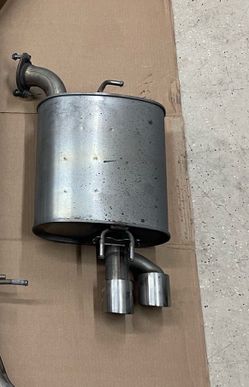 Car Muffler with Dual Exhaust Tips from 2023 Toyota Camry