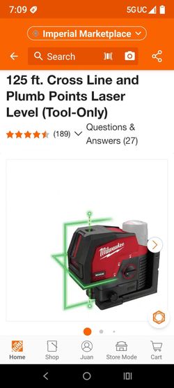 Milwaukee laser línea y punto