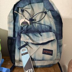 Brand New JanSport Blue Tie-Dye Backpack