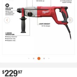 Like New Milwaukee Rotary Hammer Drill $120