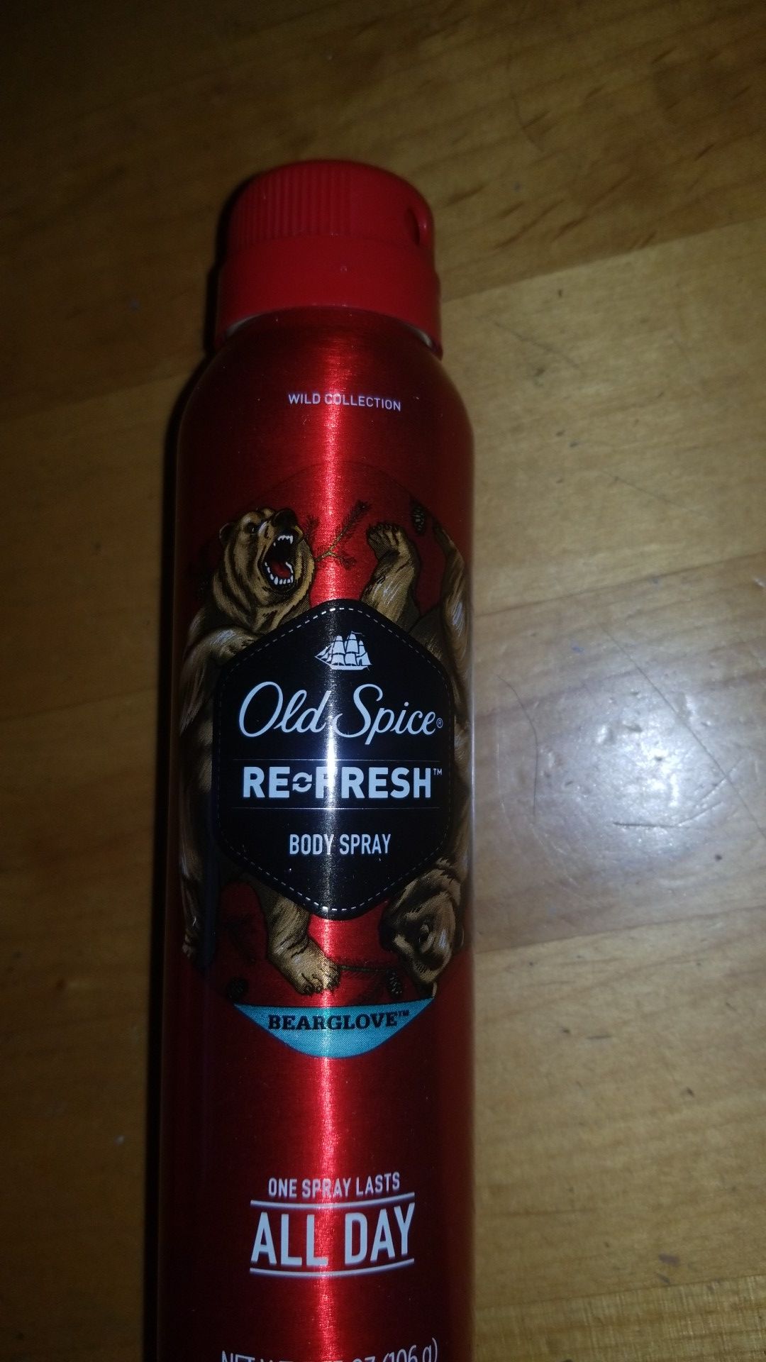 Old Spice body spray bearglove