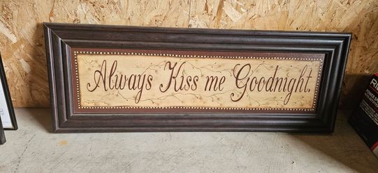 Always Kiss Me Goodnight Framed Wall Art