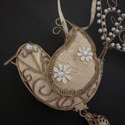 Gold Bird Ornament 