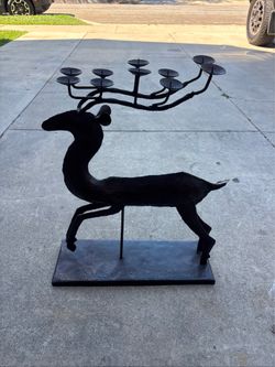 Rustic Deer Candle Holder